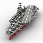 SUPERFLEX 4866PCS Aircraft Model Building Blocks, 1/350 UCS USS Enterprise CVN-65 Nuclear-Powered Aircraft Carrier Model Assembly Kit, Military Aircraft Model Toy, Compatible with Lego by SUPERFLEX