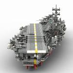 SUPERFLEX 4866PCS Aircraft Model Building Blocks, 1/350 UCS USS Enterprise CVN-65 Nuclear-Powered Aircraft Carrier Model Assembly Kit, Military Aircraft Model Toy, Compatible with Lego by SUPERFLEX