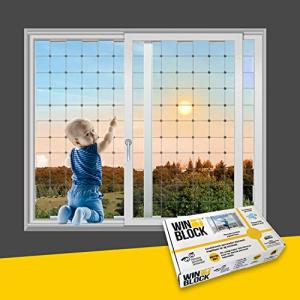 Winblock Window Guards for Children - Adjustable Window Safety Guards for Children - Steel net PVC Coated Window Screen mesh, Window Kids Protection - Suitable for Most Windows (16.57 sq. ft) from WINBLOCK