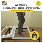 Winblock Window Guards for Children - Adjustable Window Safety Guards for Children - Steel net PVC Coated Window Screen mesh, Window Kids Protection - Suitable for Most Windows (16.57 sq. ft) from WINBLOCK