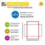 Winblock Window Guards for Children - Adjustable Window Safety Guards for Children - Steel net PVC Coated Window Screen mesh, Window Kids Protection - Suitable for Most Windows (16.57 sq. ft) from WINBLOCK