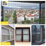 Winblock Window Guards for Children - Adjustable Window Safety Guards for Children - Steel net PVC Coated Window Screen mesh, Window Kids Protection - Suitable for Most Windows (16.57 sq. ft) from WINBLOCK