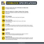 Winblock Window Guards for Children - Adjustable Window Safety Guards for Children - Steel net PVC Coated Window Screen mesh, Window Kids Protection - Suitable for Most Windows (16.57 sq. ft) from WINBLOCK