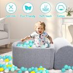 Auksay Climbing Toys for Toddlers,Soft Foam Climbing Blocks for Toddlers,Baby Toddler Climbing Toys Indoor for Crawling and Sliding,Kids Nugget Couch Play Equipment with Foam Ball Pit(Balls not Incl) by Auksay