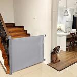 YOOFOR Retractable Baby Gate, Extra Wide Safety Kids or Pets Gate, 33â Tall, Extends to 71â Wide, Mesh Safety Dog Gate for Stairs, Indoor, Outdoor, Doorways, Hallways (Grey, 33"x71") from YOOFOR