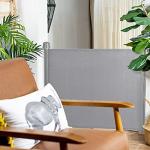 YOOFOR Retractable Baby Gate, Extra Wide Safety Kids or Pets Gate, 33â Tall, Extends to 71â Wide, Mesh Safety Dog Gate for Stairs, Indoor, Outdoor, Doorways, Hallways (Grey, 33"x71") from YOOFOR