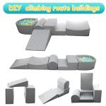 Auksay Climbing Toys for Toddlers,Soft Foam Climbing Blocks for Toddlers,Baby Toddler Climbing Toys Indoor for Crawling and Sliding,Kids Nugget Couch Play Equipment with Foam Ball Pit(Balls not Incl) by Auksay