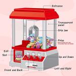 ZAAHH Mini Claw Machine for Kids, Red Candy Grabber Machine with 24 Game Coins Electronic Prize Toys, Dispenser Creative Claw Machine Arcade Game for Party Game Boys Girls Birthday Gift from ZAAHH