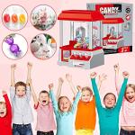 ZAAHH Mini Claw Machine for Kids, Red Candy Grabber Machine with 24 Game Coins Electronic Prize Toys, Dispenser Creative Claw Machine Arcade Game for Party Game Boys Girls Birthday Gift from ZAAHH
