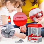 ZAAHH Mini Claw Machine for Kids, Red Candy Grabber Machine with 24 Game Coins Electronic Prize Toys, Dispenser Creative Claw Machine Arcade Game for Party Game Boys Girls Birthday Gift from ZAAHH