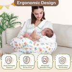 Famelof Nursing Pillow with Two Removable Covers,Nursing Support for Mom and Baby,for Bottle Feeding,Cotton Nursing Pillow Covers, by Famelof