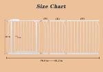 BELABB Extra Wide Baby Gate Tension Indoor Safety Gates White Metal Large Pet Gate Pressure Mounted Walk Through Long Dog Gate for The House Doorways Stairs (76.3 Inch-81.2 Inch/194cm-206cm, White) from BELABB