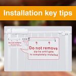 BELABB Extra Wide Baby Gate Tension Indoor Safety Gates White Metal Large Pet Gate Pressure Mounted Walk Through Long Dog Gate for The House Doorways Stairs (76.3 Inch-81.2 Inch/194cm-206cm, White) from BELABB