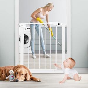 Extra Wide Baby Gate, Super Wide Adjustable Baby Gate, Wide Metal Baby Safety Gate Hardware or Freestanding, 6 Panels for Toddler/Pet/Puppy/Cat/Dog by Shenzhen Yibao Network Technology Co., Ltd