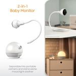 CHILLAX BabyMood Pro - 2 in 1 Baby Monitor with Camera and Audio with Remote Pan, Lights & Lullaby for Toddler & Infant - Full HD 360Â° Gooseneck Baby Camera for Nursery - Phone App & Tablet Access from Chillax