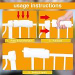 BELABB Extra Wide Baby Gate Tension Indoor Safety Gates White Metal Large Pet Gate Pressure Mounted Walk Through Long Dog Gate for The House Doorways Stairs (76.3 Inch-81.2 Inch/194cm-206cm, White) from BELABB