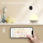 CHILLAX BabyMood Pro - 2 in 1 Baby Monitor with Camera and Audio with Remote Pan, Lights & Lullaby for Toddler & Infant - Full HD 360Â° Gooseneck Baby Camera for Nursery - Phone App & Tablet Access from Chillax