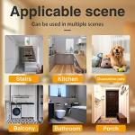 BELABB Extra Wide Baby Gate Tension Indoor Safety Gates White Metal Large Pet Gate Pressure Mounted Walk Through Long Dog Gate for The House Doorways Stairs (76.3 Inch-81.2 Inch/194cm-206cm, White) from BELABB