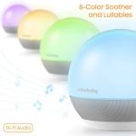 CHILLAX BabyMood Pro - 2 in 1 Baby Monitor with Camera and Audio with Remote Pan, Lights & Lullaby for Toddler & Infant - Full HD 360Â° Gooseneck Baby Camera for Nursery - Phone App & Tablet Access from Chillax