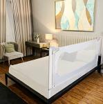 Letmudla Bed Rail for Toddlers,78.7'' Sturdy Toddler Bed Rail,Seamless Bed Rail, Baby Bed Rail Guard with Double Safety Lock,Bed Guard for Twin Double Full Size Queen & King Bed (Pack of 1) by Zhongshan Yingyue Daily Products Co., Ltd.