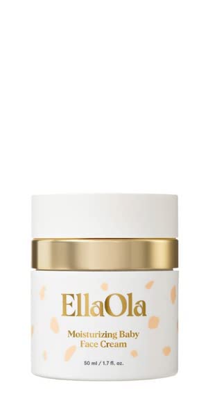 EllaOla Soothing Baby Face Cream | Moisturizing Lotion |Made with Non-Toxic, Organic Plant-Based Ingredients | Baby Essentials I Fragrance Free & Eczema Prone and Sensitive Skin | 1.7 fl. oz. from EllaOla