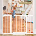 ABOIL Baby Gate for Stairs, 29-51 Inch, 30'' Tall Extra Wide Auto Close Safety Child Gate Pet Gate Dog Gate for Doorway The House Indoor, NO Drilling Pressure Mounted Gate (White - 51in) from ABOIL