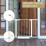 ABOIL Baby Gate for Stairs, 29-51 Inch, 30'' Tall Extra Wide Auto Close Safety Child Gate Pet Gate Dog Gate for Doorway The House Indoor, NO Drilling Pressure Mounted Gate (White - 51in) from ABOIL