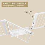 ABOIL Baby Gate for Stairs, 29-51 Inch, 30'' Tall Extra Wide Auto Close Safety Child Gate Pet Gate Dog Gate for Doorway The House Indoor, NO Drilling Pressure Mounted Gate (White - 51in) from ABOIL