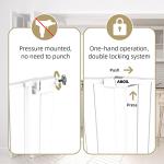 ABOIL Baby Gate for Stairs, 29-51 Inch, 30'' Tall Extra Wide Auto Close Safety Child Gate Pet Gate Dog Gate for Doorway The House Indoor, NO Drilling Pressure Mounted Gate (White - 51in) from ABOIL