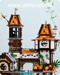 Nifeliz Medieval Institute, Riverside House Building Model Toy, Artistic Display Set Decorated for Adult Gift Giving (2,488 Pieces) by Nifeliz