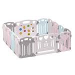 Foldable Baby playpen Baby Folding Play Pen playpen Kids Activity Centre Safety Play Yard Home Indoor Outdoor New Pen (Macarons Classic Set 14 Panel) by Gupamiga