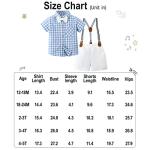 CARETOO Toddler Baby Boy Clothes Suits, Infant Boy Short Shirt+ Suspender Pants Outfit Sets Gentleman Wedding Suit 1-5 Years(Blue,12-18Months) by 