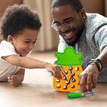 SGVV90 Wooden Watermelon Lacing Threading Weaving Worm Toy, Fun Learning Toy Travel Size Fine Motor Skill Montessori Early Learning Educational Toy Gift for Toddler Baby Kids (Pineapple) from Vivipet