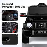 ANPABO Licensed Mercedes-Benz G63 Car for Kids, 12V Ride on Car w/Parent Remote Control, Low Battery Voice Prompt, LED Headlight, Music Player, USB/Bluetooth Support, Kids Electric Vehicle, Black by ANPABO