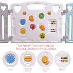 Foldable Baby playpen Baby Folding Play Pen playpen Kids Activity Centre Safety Play Yard Home Indoor Outdoor New Pen (Macarons Classic Set 14 Panel) by Gupamiga