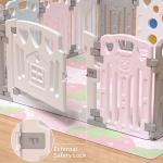 Foldable Baby playpen Baby Folding Play Pen playpen Kids Activity Centre Safety Play Yard Home Indoor Outdoor New Pen (Macarons Classic Set 14 Panel) by Gupamiga