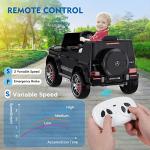 ANPABO Licensed Mercedes-Benz G63 Car for Kids, 12V Ride on Car w/Parent Remote Control, Low Battery Voice Prompt, LED Headlight, Music Player, USB/Bluetooth Support, Kids Electric Vehicle, Black by ANPABO