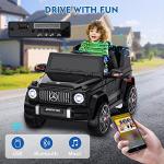 ANPABO Licensed Mercedes-Benz G63 Car for Kids, 12V Ride on Car w/Parent Remote Control, Low Battery Voice Prompt, LED Headlight, Music Player, USB/Bluetooth Support, Kids Electric Vehicle, Black by ANPABO