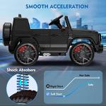 ANPABO Licensed Mercedes-Benz G63 Car for Kids, 12V Ride on Car w/Parent Remote Control, Low Battery Voice Prompt, LED Headlight, Music Player, USB/Bluetooth Support, Kids Electric Vehicle, Black by ANPABO
