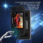 Handheld Game Console , Retro Game Console OpenDingux Tony System , Free with 32G TF Card Built-in 2500 Classic Game Console 3 Inch IPS Screen Portable Video Game Console (RG351M-Black) from MJKJ