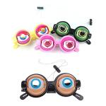 Hallwayee Creative Funny Eyewear Crazy Eyes Glasses Toys SuppliesÂ Puckish Party Glasses Novelty Eyeglasses Fancy Dress Party Props Cosplay Props for Adult and Kids --4PCS (4 Multicolors) from Hallwayee