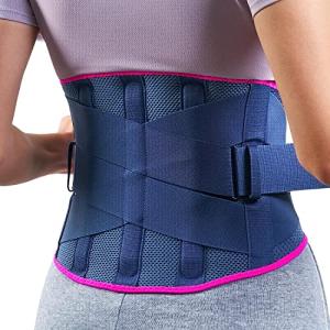 FREETOO Back Brace for Women Men Lower Back Pain Relief with 5 Anatomical Stays, Knitted Back Support Belt for heavy lifting, Durable Lumbar Support Brace for Sciatica Herniated Disc by FREETOO
