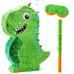 Dinosaur Pinata with Plastic Bat and Paper Blindfoldï¼15.75H X 10.5W X 3D), Cinco De Mayo Party, Dinosaur Animal Theme Parties Decorations, Indoor or Outdoor fiesta by Joyin, Inc.