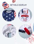 4th Of July Baby Boy Outfits 0-3 Months Newborn Boy My First 4th Of July Outfit Work Clothes Romper+ Stars And Stripes Short-Sleeved T-Shirt 2pcs Sets by 