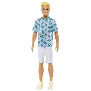 Barbie Ken Fashionistas Doll #211 with Blond Hair, Wearing Cactus Tee and White Shorts with Sneakers by Mattel