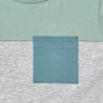 DOMOABEI 24 Month Boy Clothes Toddler Boy Summer Outfits Short Sleeve Patchwork T-Shirt Pocket Pant Boy Clothes Set Summer Clothes Boys Set Light Blue 2-3T by 