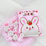 Kawaii Plush Pillow Cushion Cute Snack Bag Kawaii Soft Pillow with Mini Soft Dolls Pudding Plush Stuffed Animal Fluffy Hugging Pillow Home Decorative Cushion Novelty Gift from renmuqus