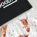 Toddler Baby Boy Summer Outfits Cow Letter Print Short Sleeve Top and Shorts Western Boho Baby Boy Clothes Set (A-Western, 12-18 Months) by WZTYYDS