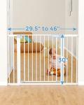 Comfurya Retractable Baby Gate for Stairs - Extra Wide Safety Kids or Pets, 30â Tall, Extends to 46â Wide, Child Safety Baby Gates for Stairs, Doorways, Hallways, Indoor, Outdoor(White) from Comfurya