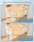 Comfurya Retractable Baby Gate for Stairs - Extra Wide Safety Kids or Pets, 30â Tall, Extends to 46â Wide, Child Safety Baby Gates for Stairs, Doorways, Hallways, Indoor, Outdoor(White) from Comfurya